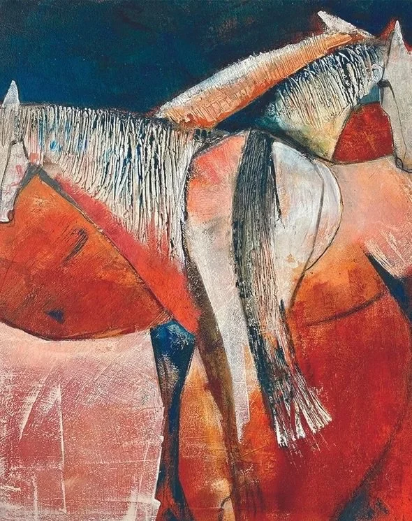 This piece feels especially close to my heart after spending time with the wild herds in the USA. Watching the way they move together, the intimate bond they share, always connected, always aware of each other &mdash; was profoundly moving. 

There i