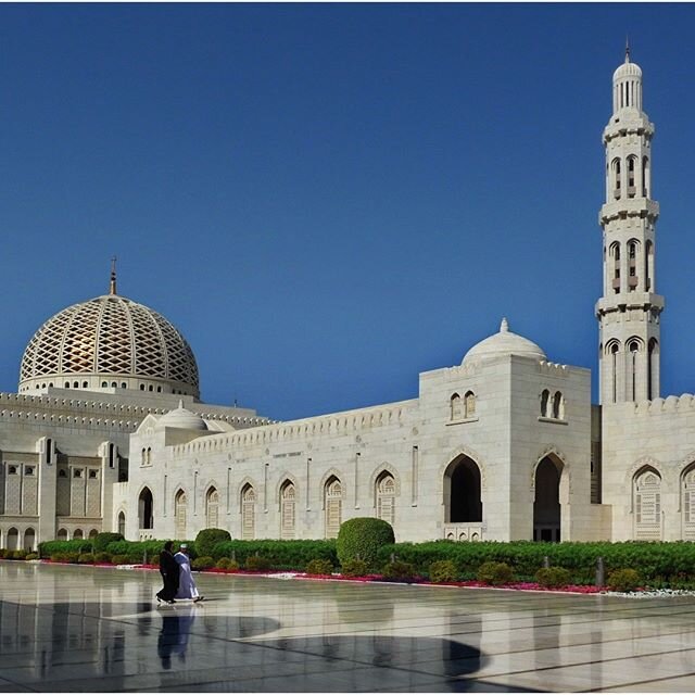 The awe-inspiring Sultan Qaboos Grand Mosque. One of the most calming and spiritual places I have visited - a truly religious experience.