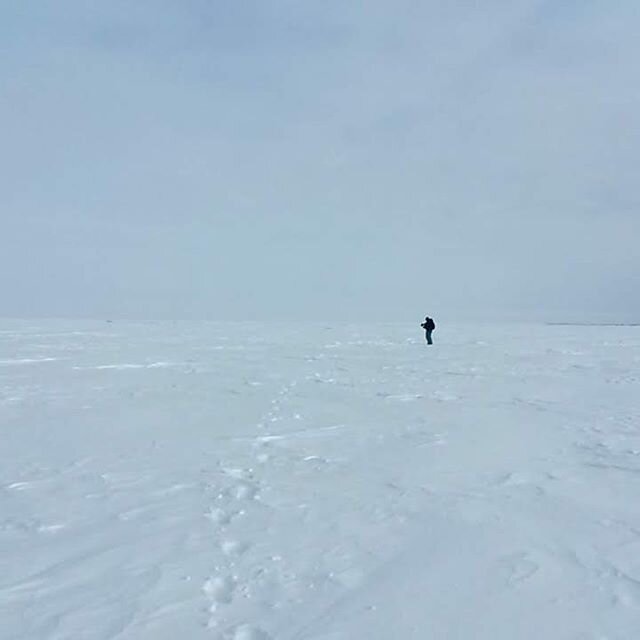 Picture the scene. I'm standing on the frozen waters of James Bay in northern Ontario. It's -35 Celsius. Everywhere is white, and from where I was looking, a straight north to the Nunavut, the Arctic Circle and the North Pole.