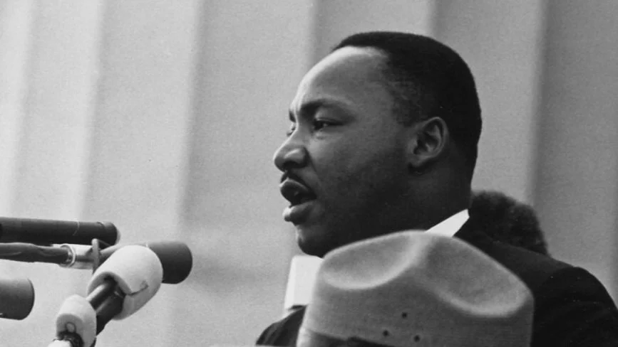 Martin Luther King, Jr. delivering "I Have a Dream" at the 1963 Washington D.C. Civil Rights March. Courtesy @NationalArchives