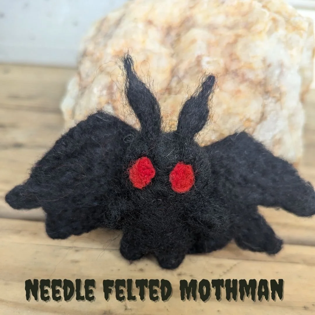 Needle Felted Mothman