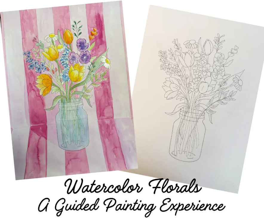 Watercolor Florals: A Guided Painting Experience