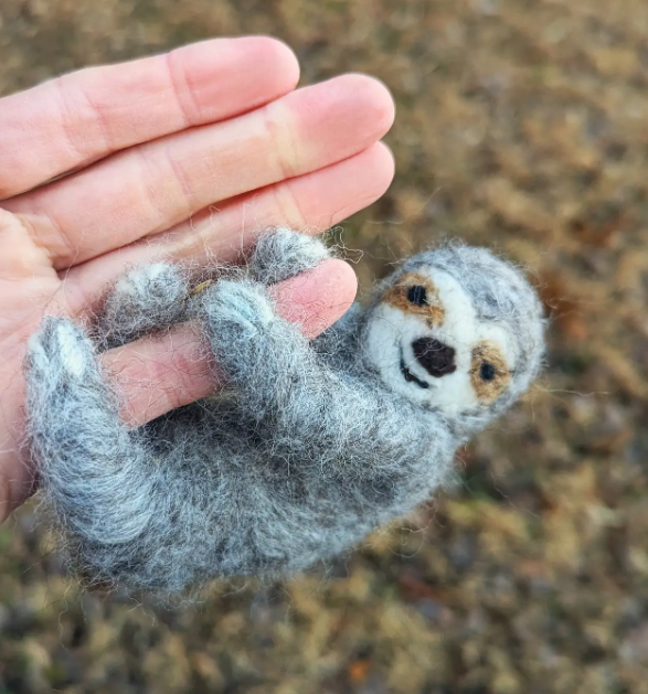 Needle Felted Sloth