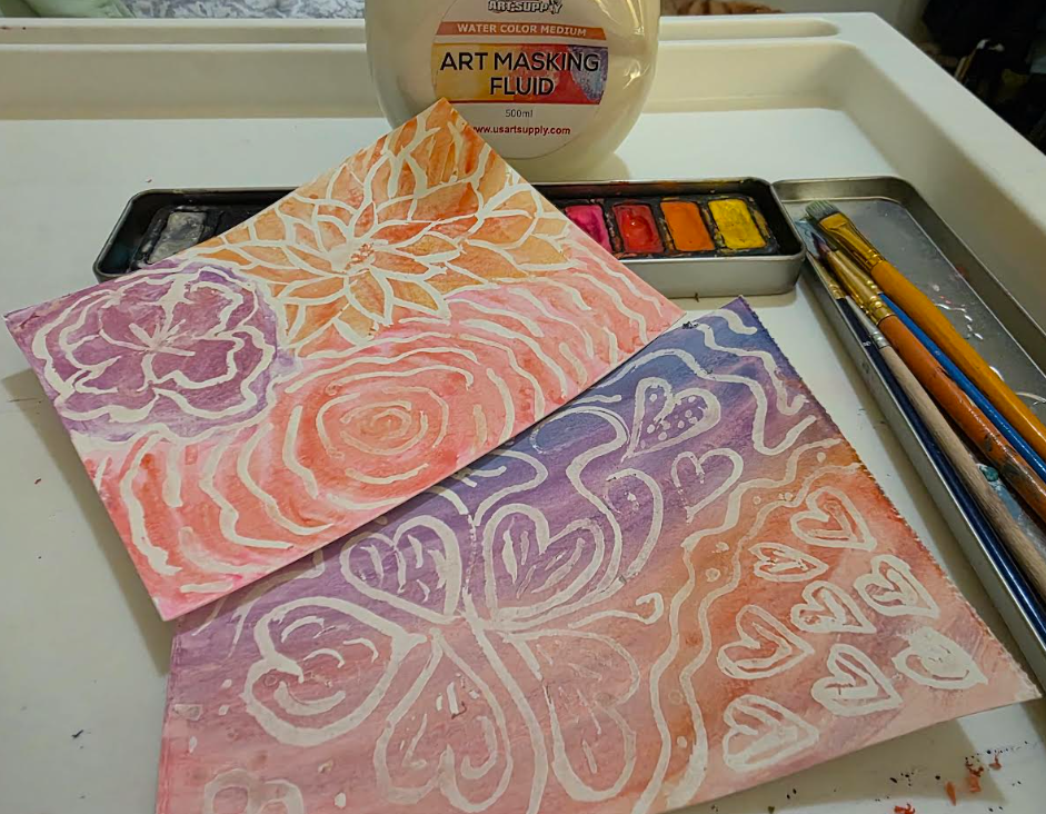 Floral Watercolor Zentangle