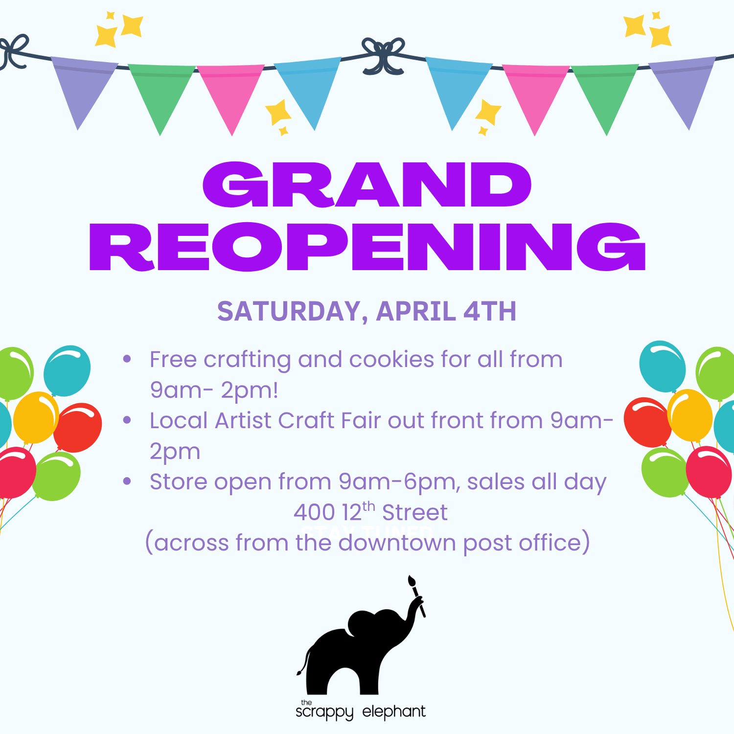 Please come celebrate with us on Saturday!