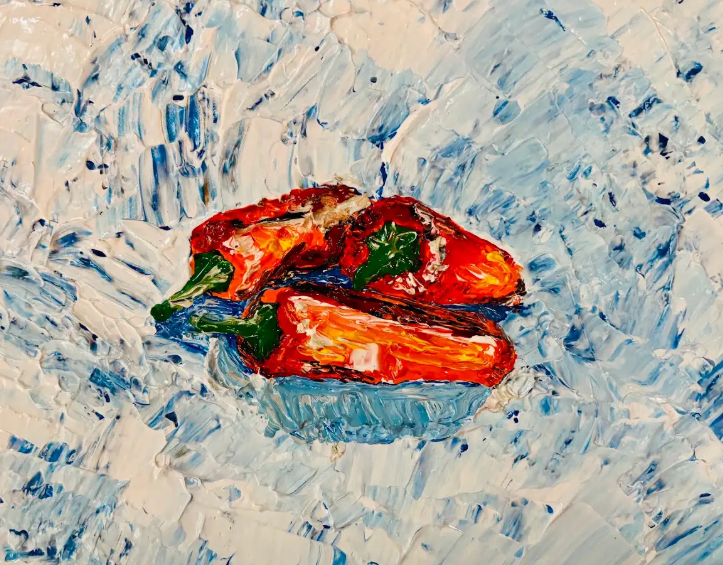Vegetable Still LIfe Palette Knife Painting Class 