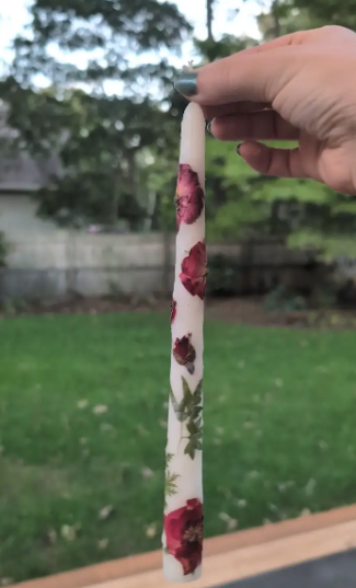 Pressed Flower Candlesticks