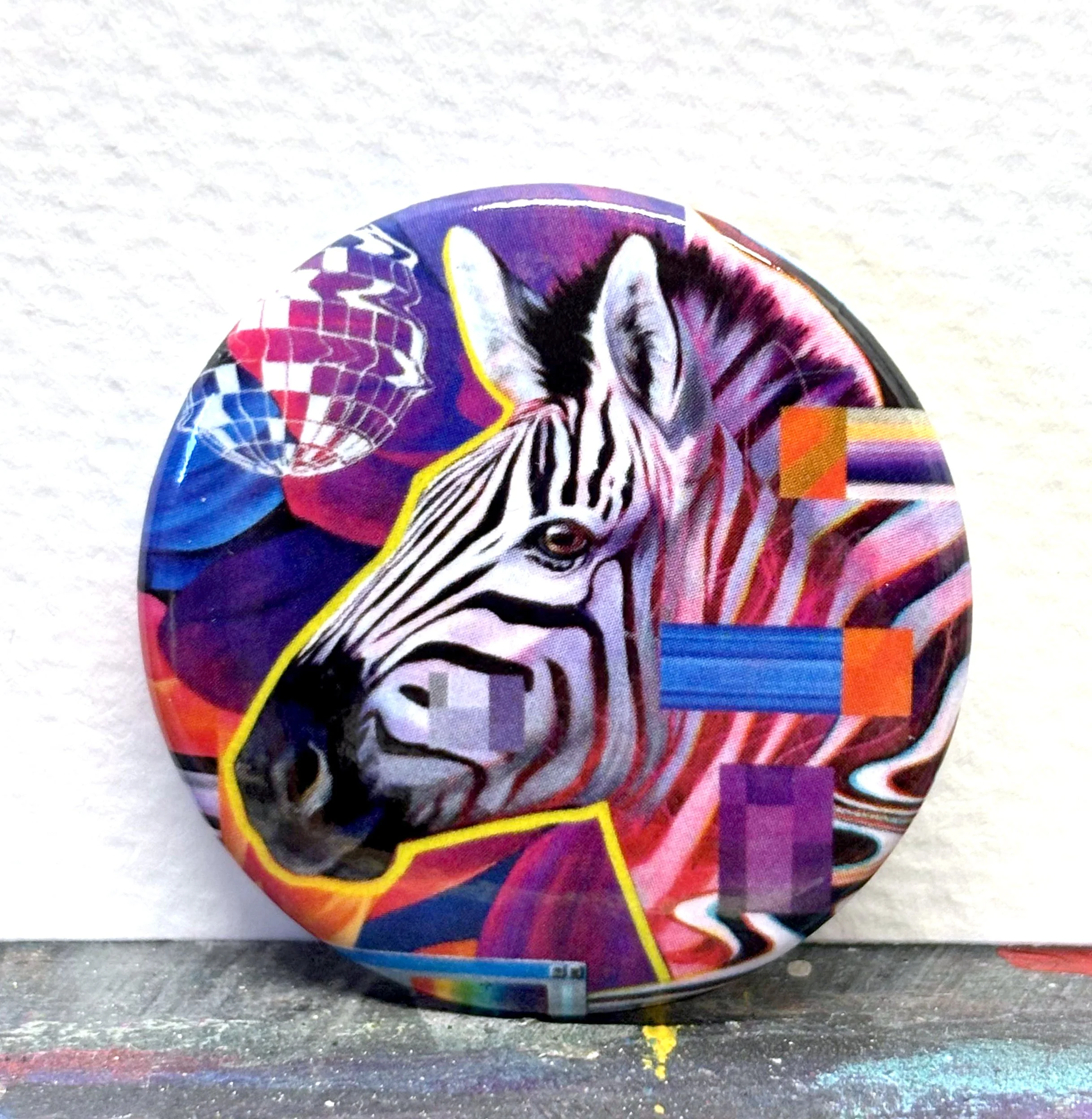 "Zebra" button pin