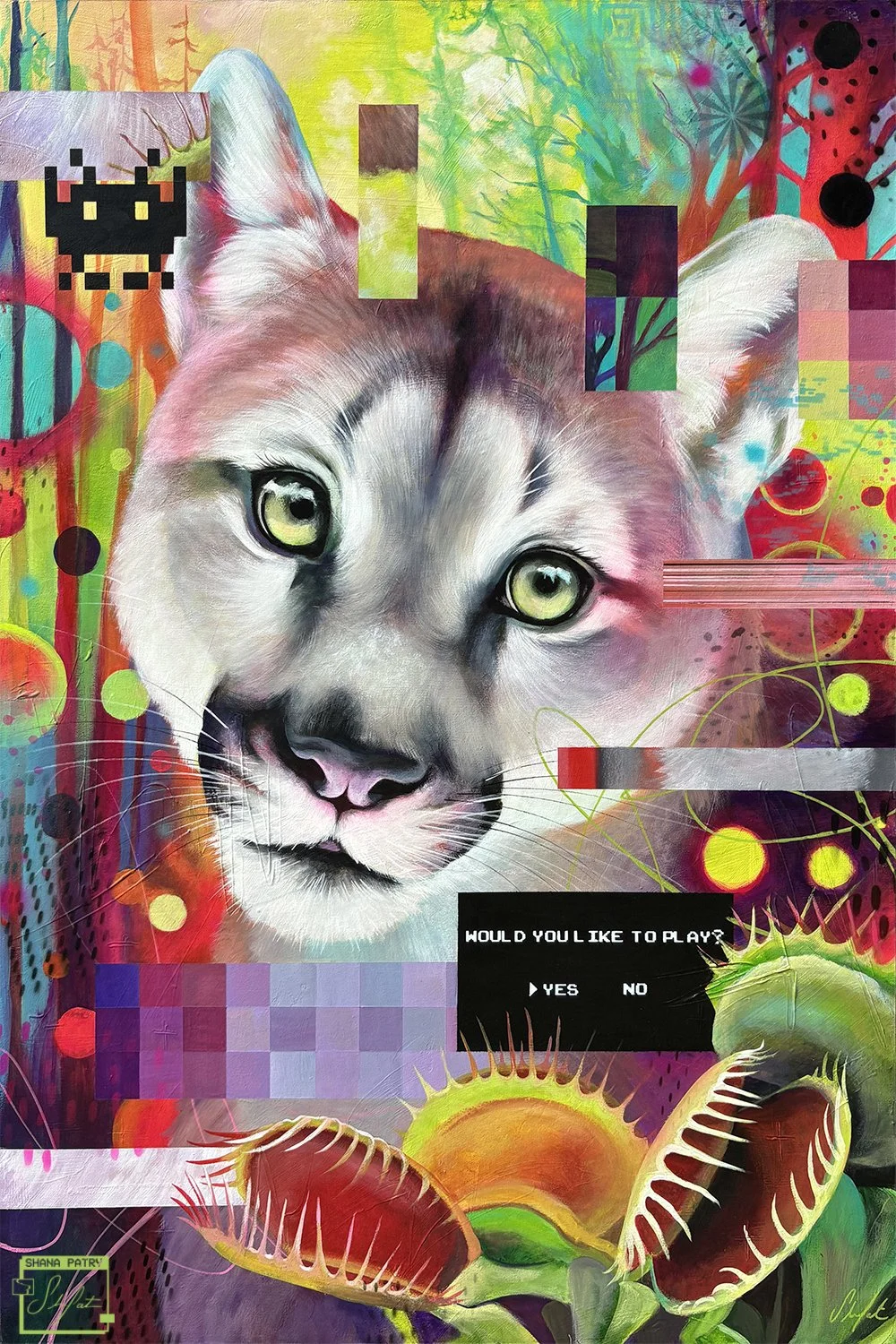 "Want to play?" 24x36 inches