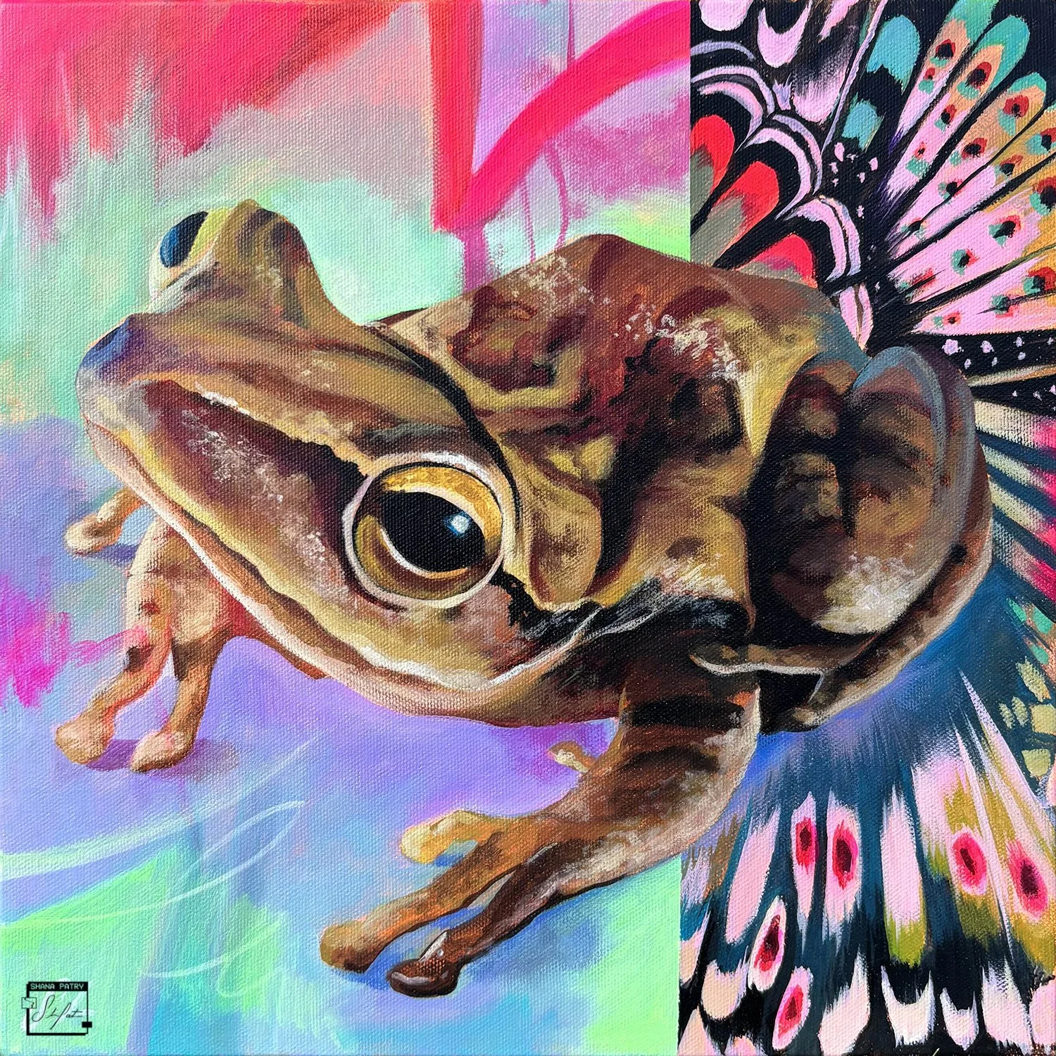 "Frog 1" 12x12 inches