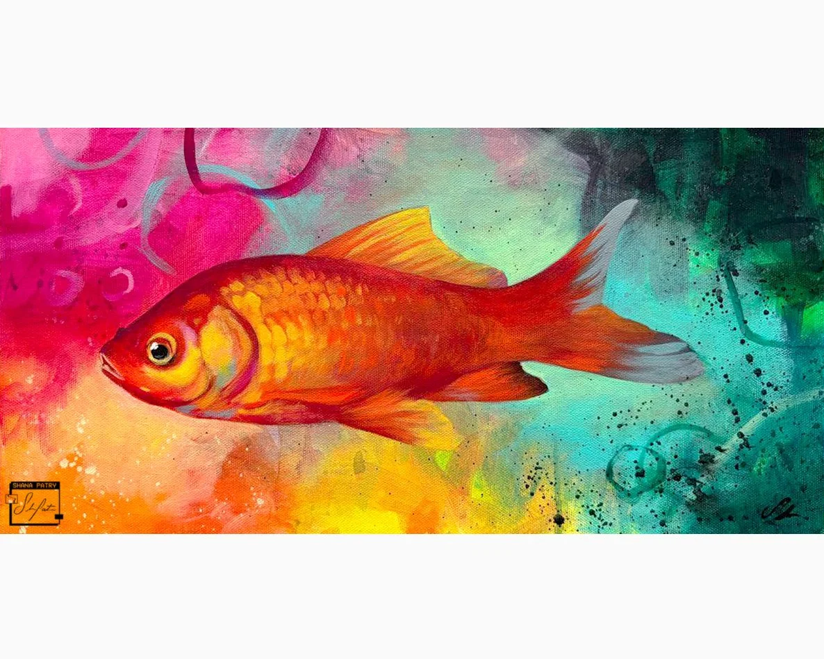 "Goldfish II" 8x16 inches