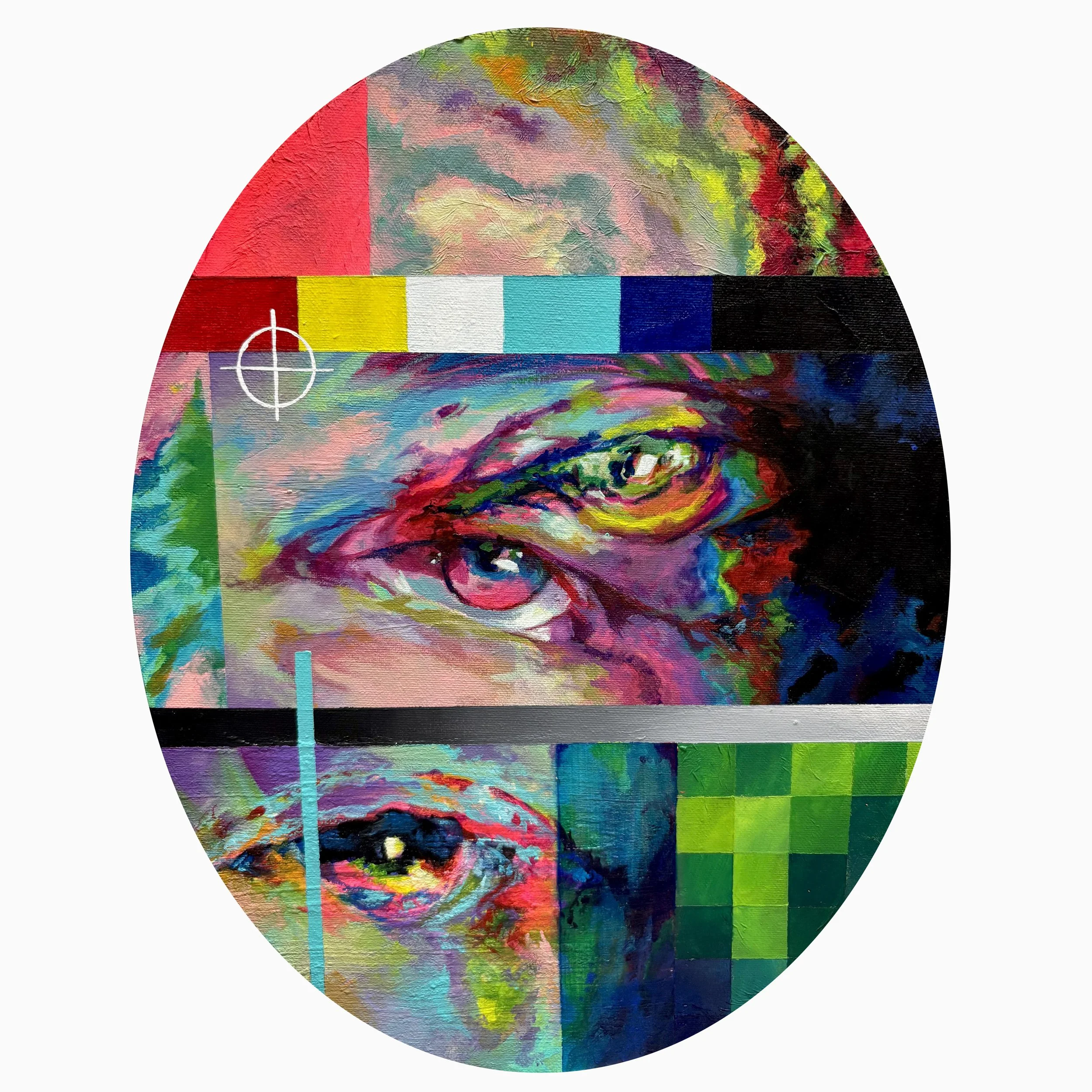 Eye glitch. 11x14 inches