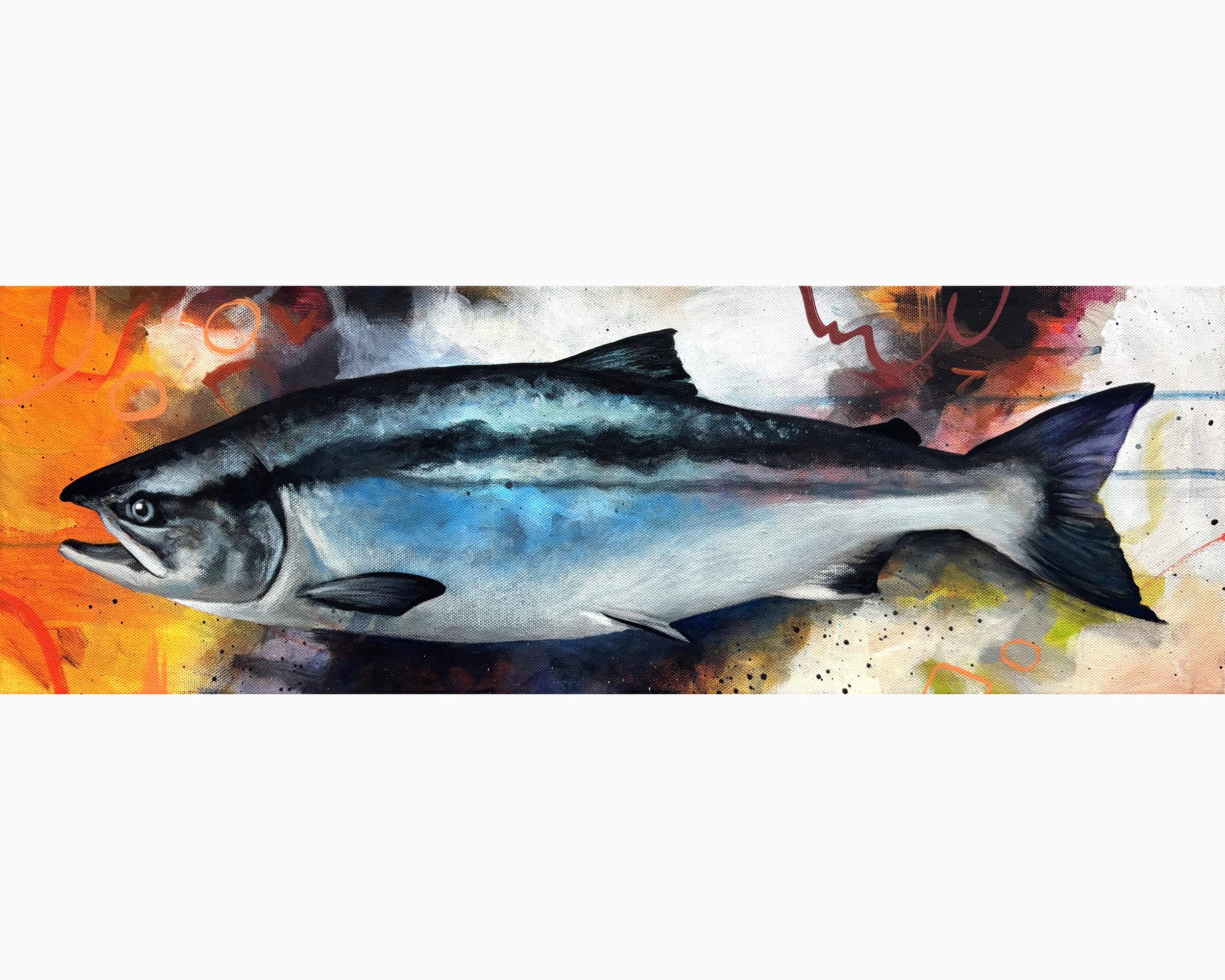 "Saumon" 8x24 inches