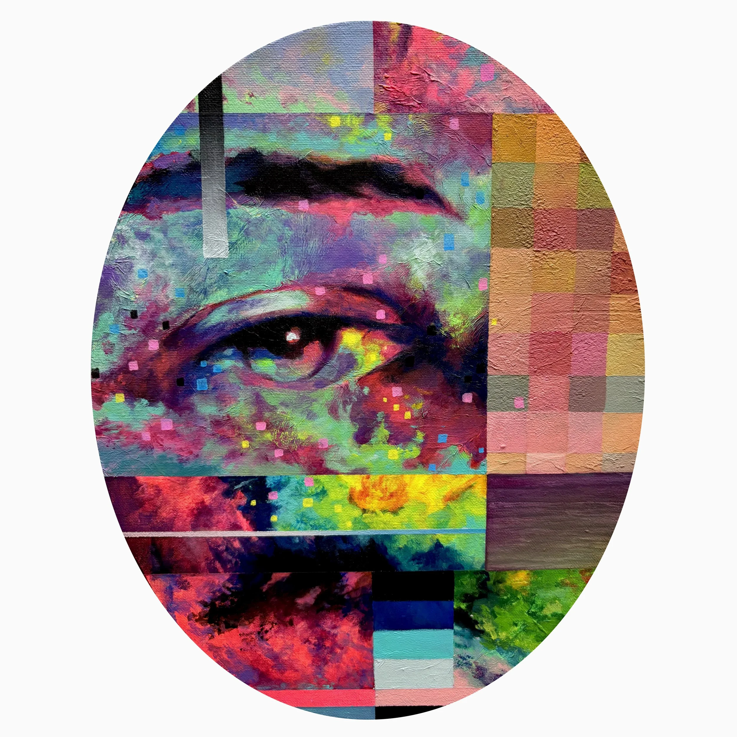 Eye glitch. 11x14 inches