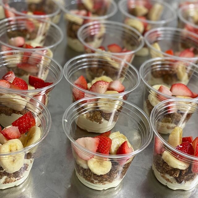 Glimpse at our Banana Strawberry pudding being prepared. #HomeOfTheHotChickenSandwich 
In a rush? Order online and have your order ready for pick up upon your arrival.