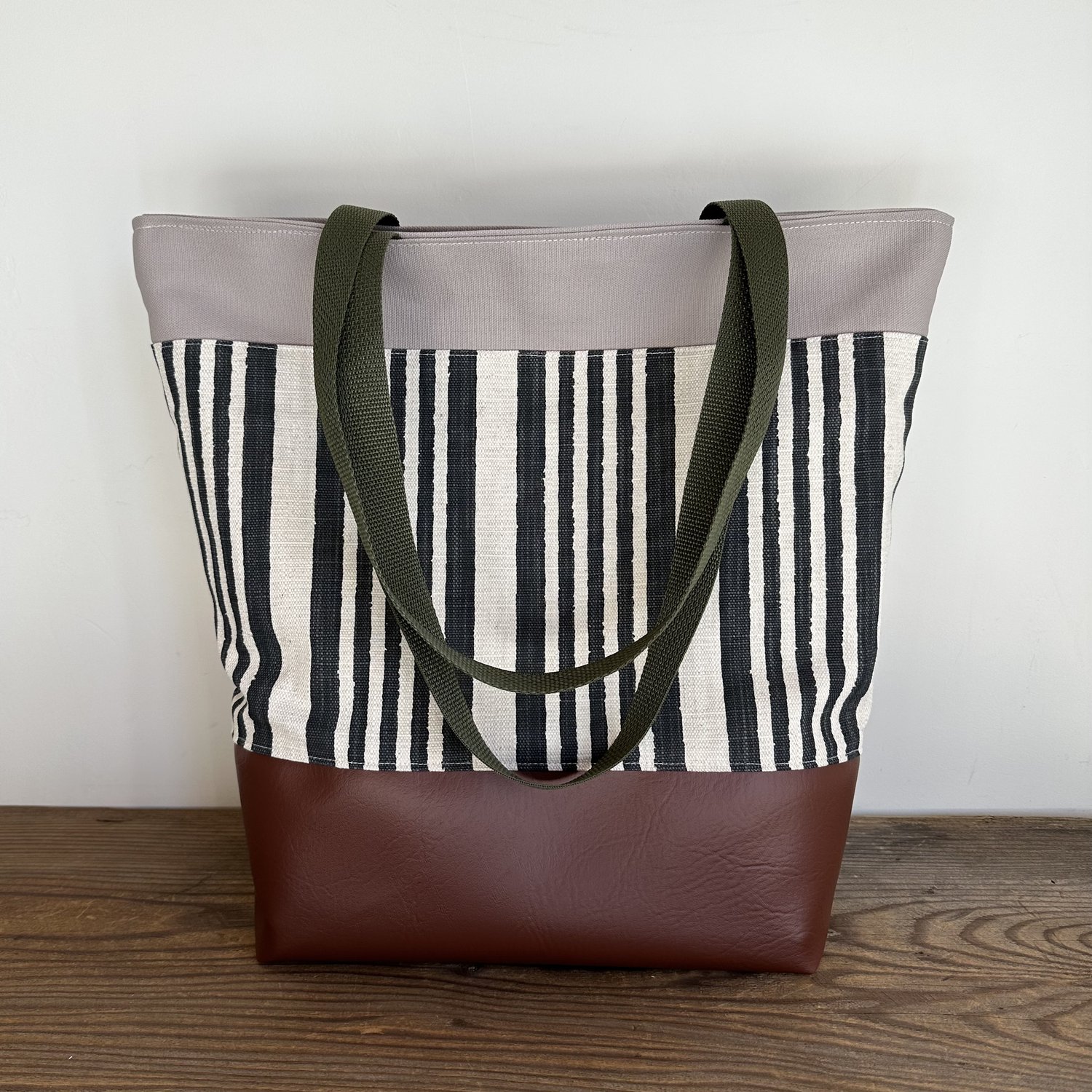 Big Stripe Tote — Sweet Tangerine