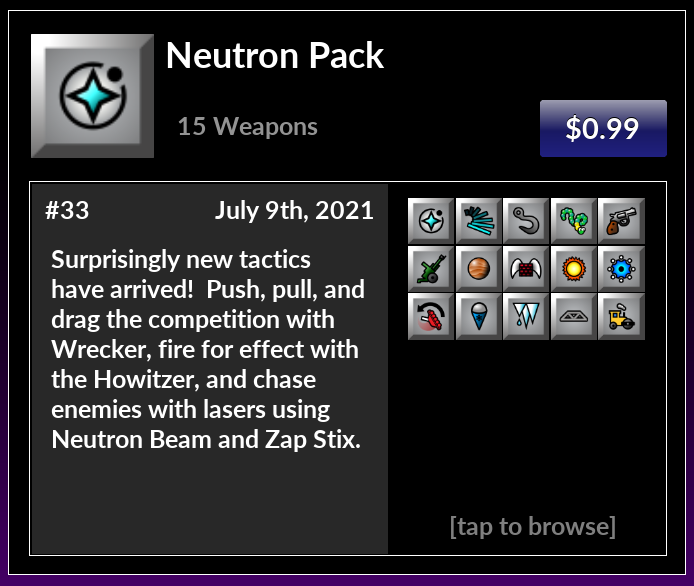 2021 40 New Weapons for Pocket Tanks — BlitWise Games