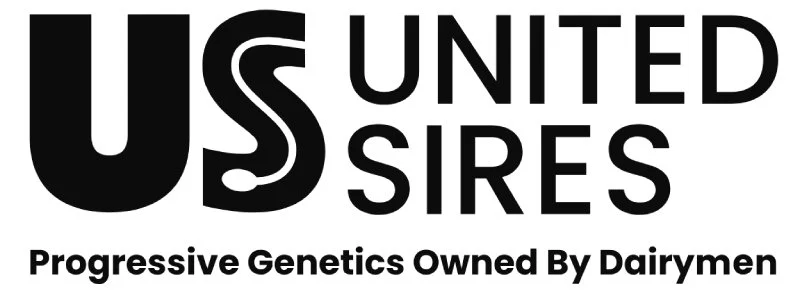 Logo with large U and S, and the words 'United Sires' with the tagline 'Progressive Genetics Owned By Dairymen' underneath.