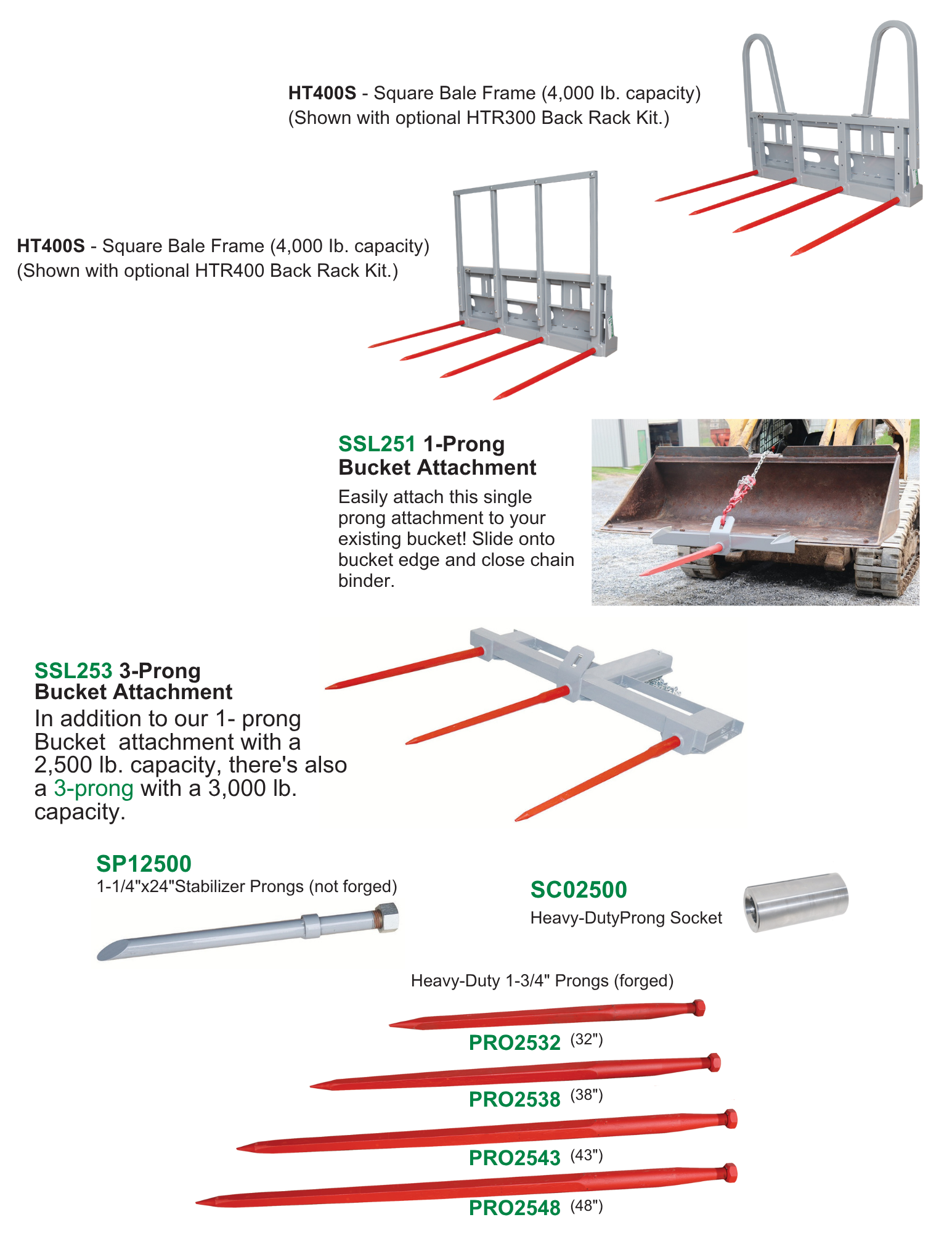 square bale frames prong bucket attachment hay handling equipment