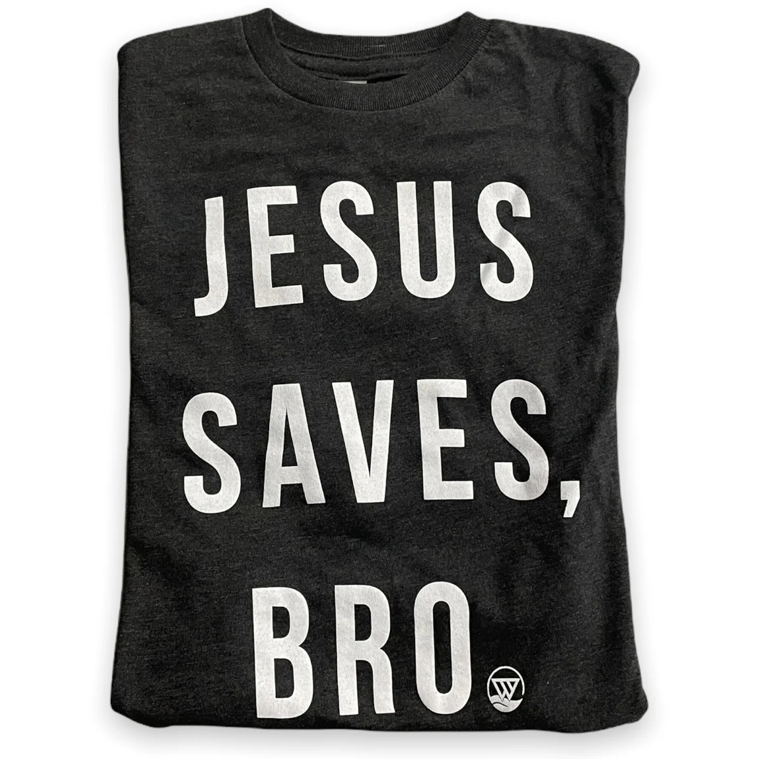 Youth Jesus Saves, Bro Long Sleeve Shirt - Heather Grey — Waters Edge Church