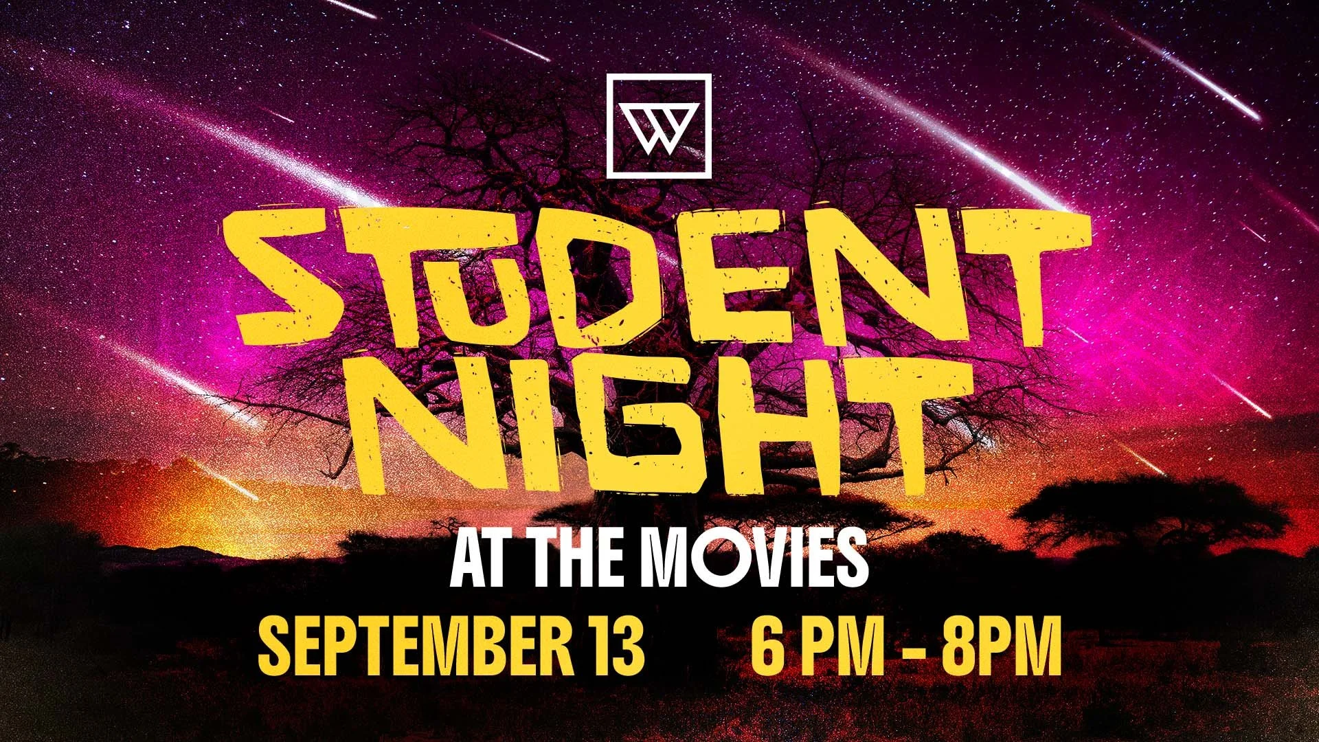 Student Night - at the movies event image-happening september 13 6pm to 8pm