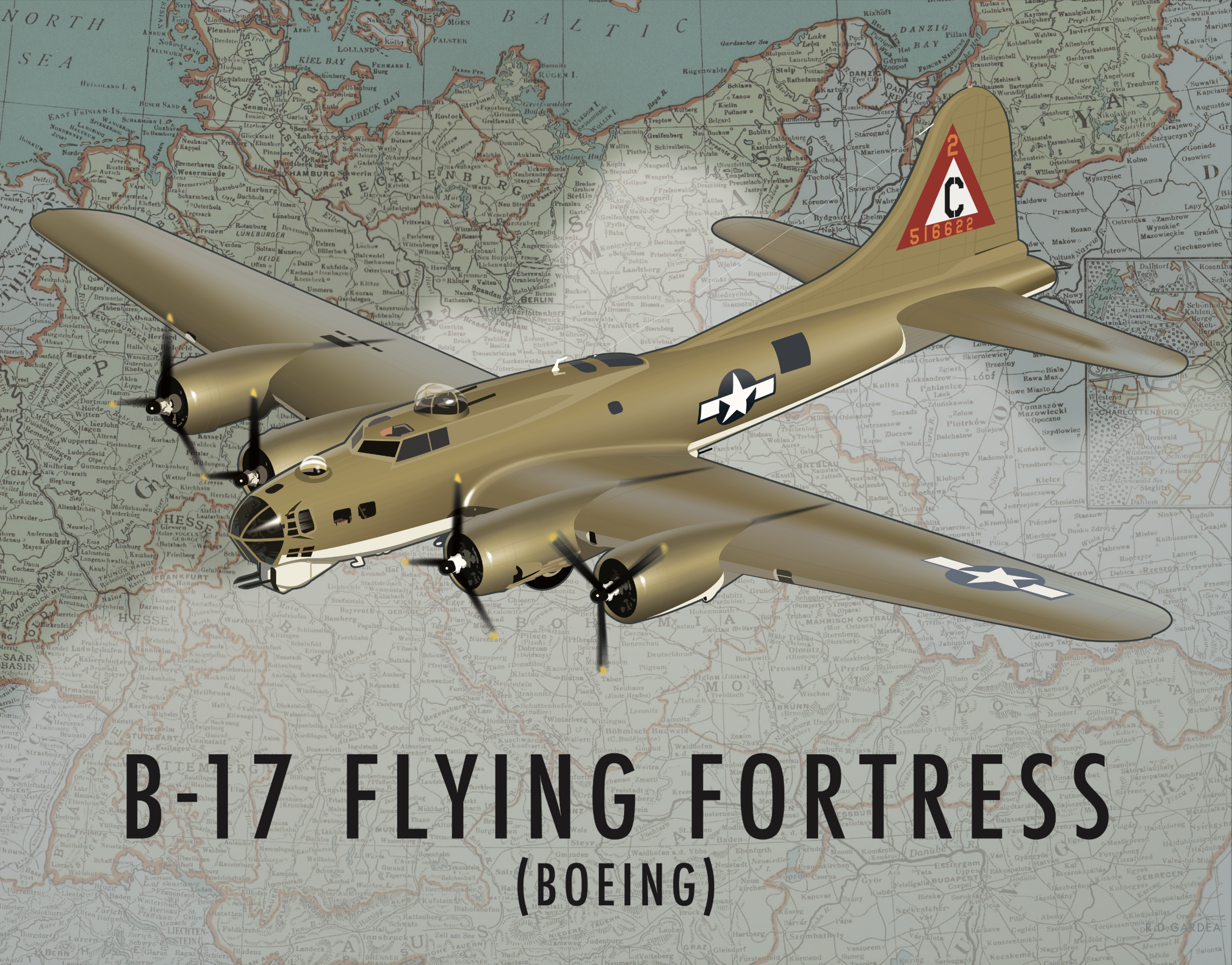 B-17 Bomber was the workhorse of the United States Air Corp. during WW2.