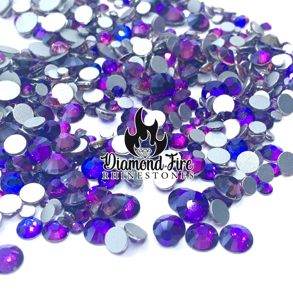 New Coating Purple Glass Rhinestone Mix — Diamond Fire Rhinestones