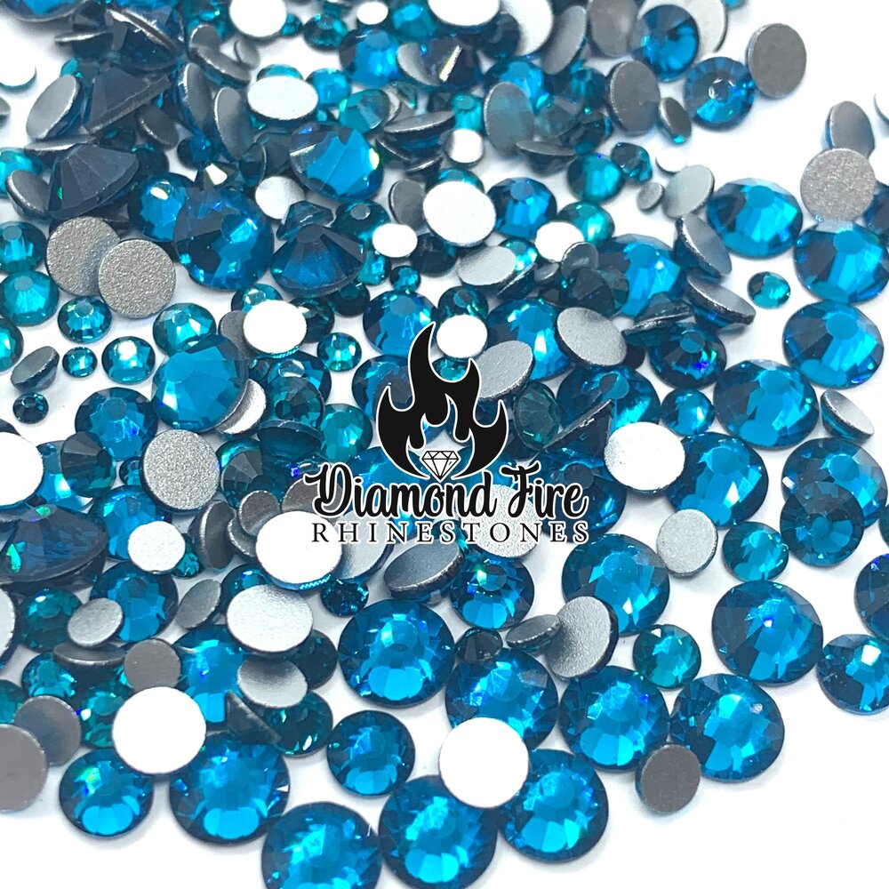 Blue Zircon Glass Rhinestone Mix — Diamond Fire Rhinestones