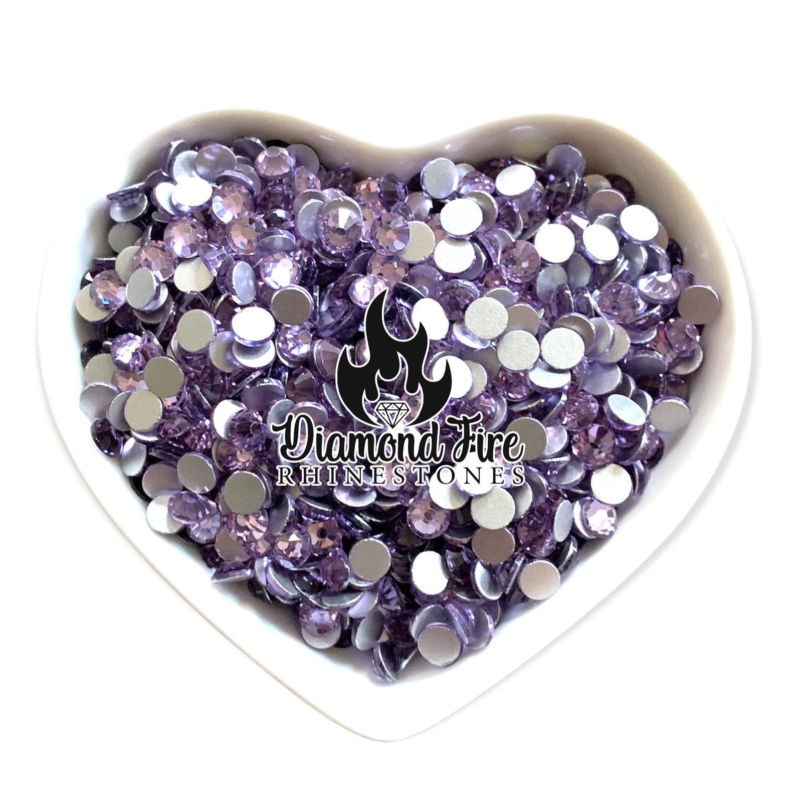 Flatback Neon Light Amethyst Glass Rhinestones — Diamond Fire Rhinestones