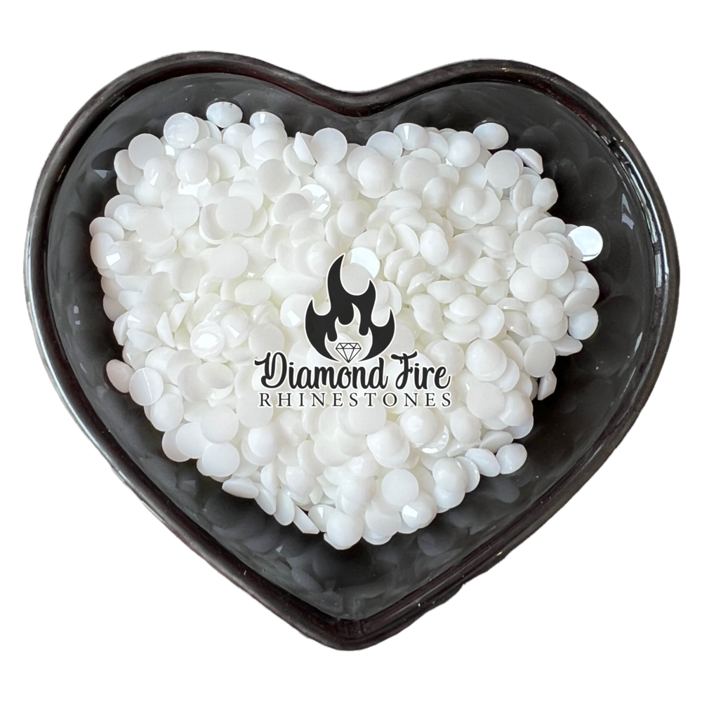 Alabaster White Resin/Jelly Rhinestone — Diamond Fire Rhinestones