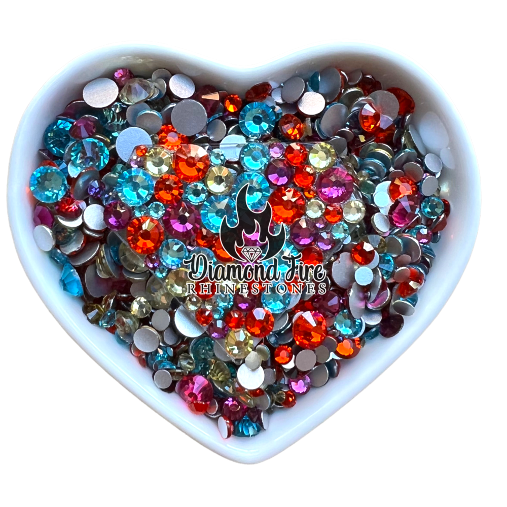 Flatback Neon Hot Pink Glass Rhinestones — Diamond Fire Rhinestones