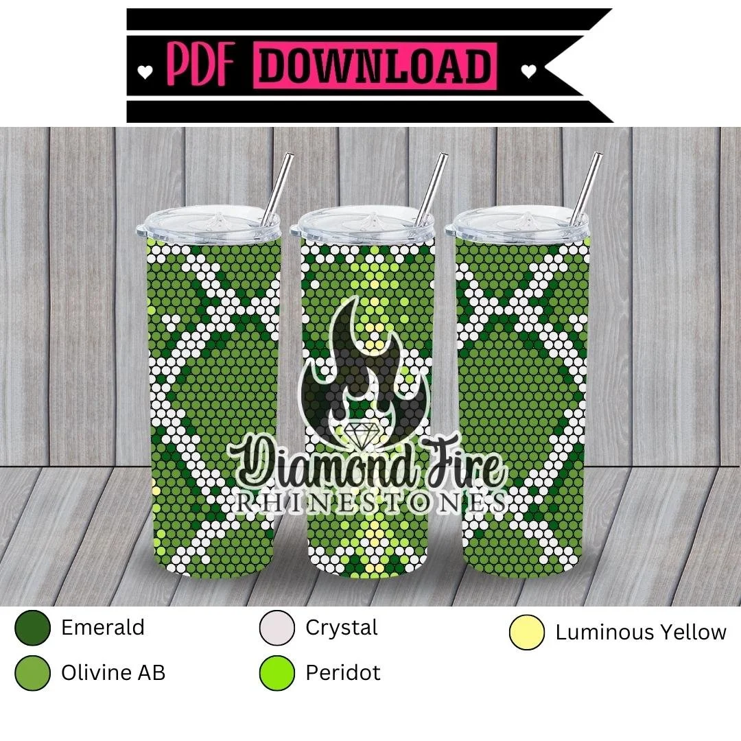 Green Snakeskin 20oz Skinny Straight ss20 Pattern (HOGG, Craft Haven ...