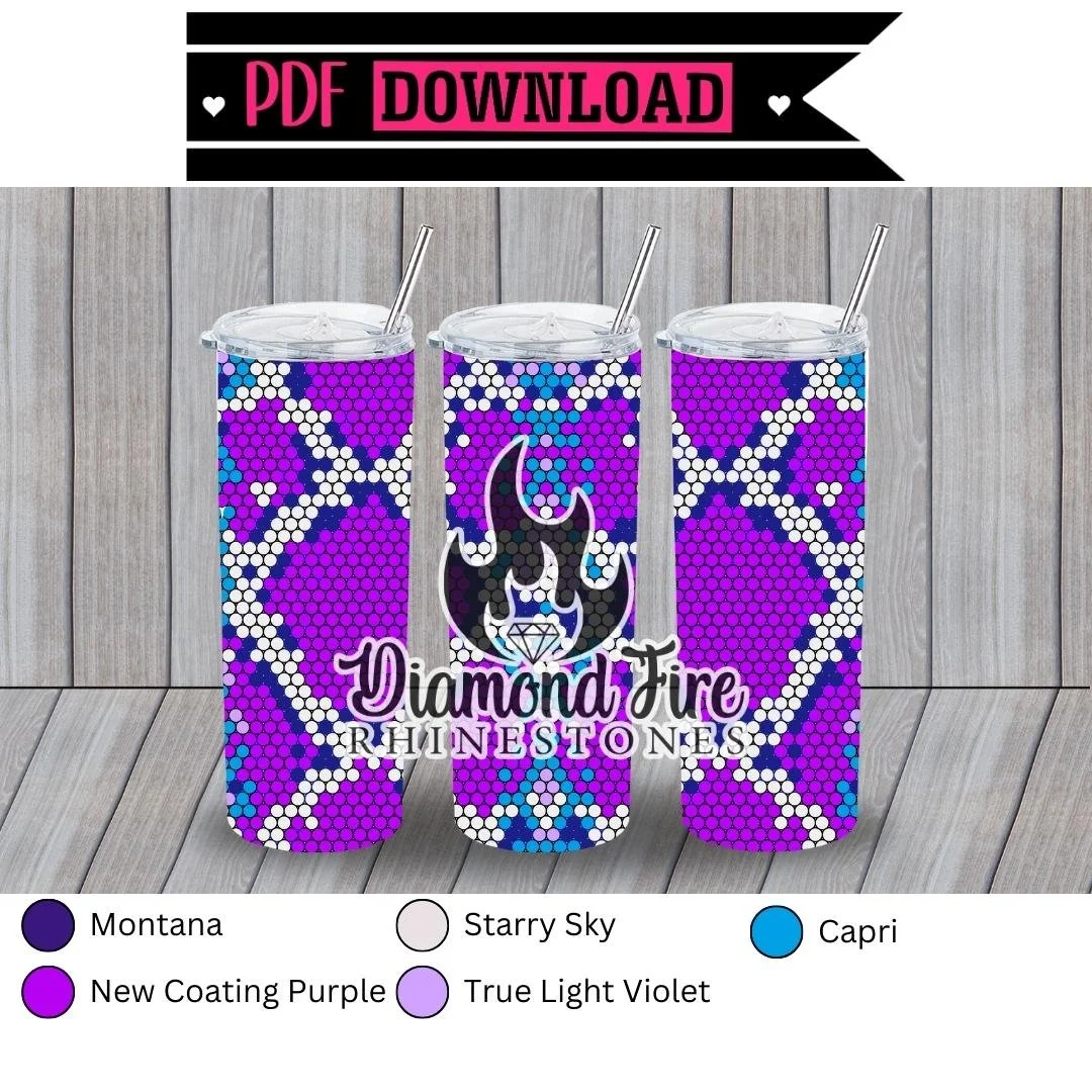 Blurple Snakeskin 30oz Skinny Straight ss20 Pattern — Diamond Fire ...
