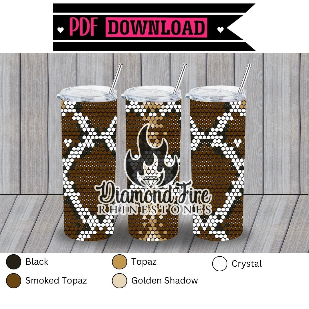 Nude Snakeskin 32oz Plump ss20 Pattern — Diamond Fire Rhinestones