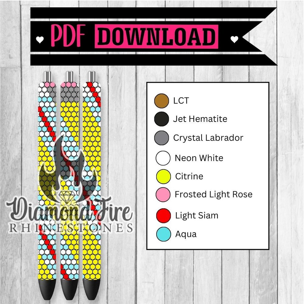 Diamond Rhinestone Pen Template ss10 – Sweet and Simple Crafts
