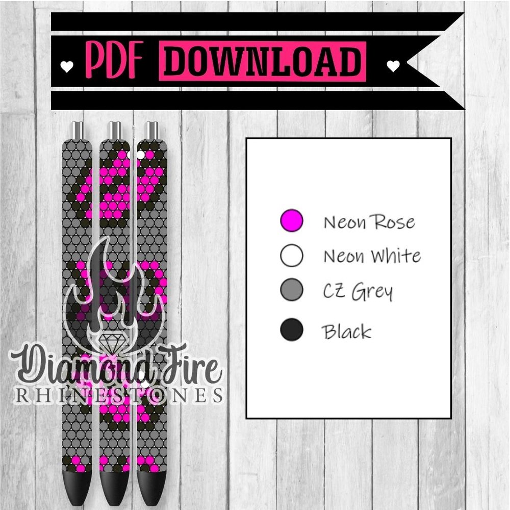 Diamond Rhinestone Pen Template ss10 – Sweet and Simple Crafts
