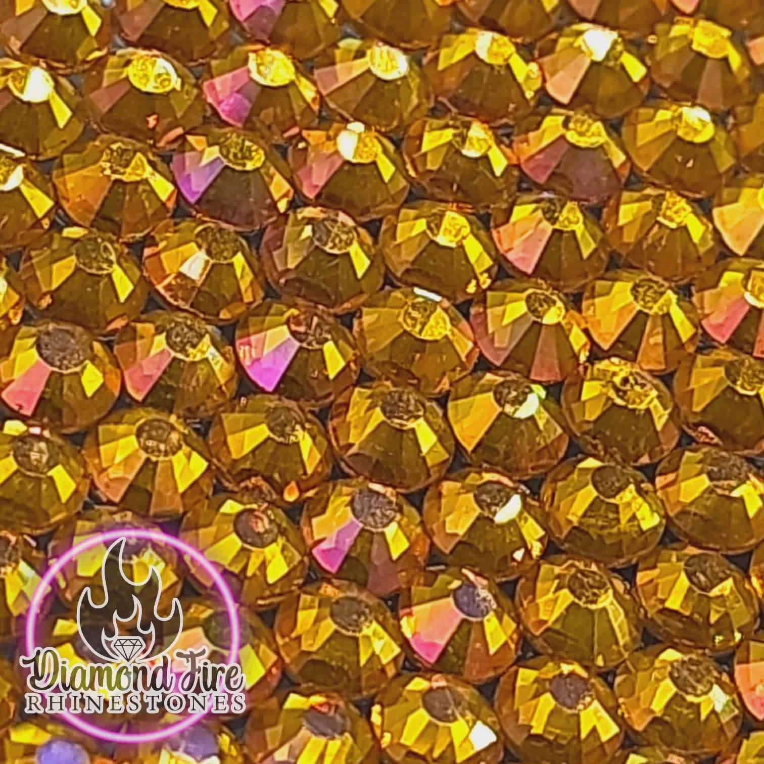 Flatback Mirage Topaz Glass Rhinestones