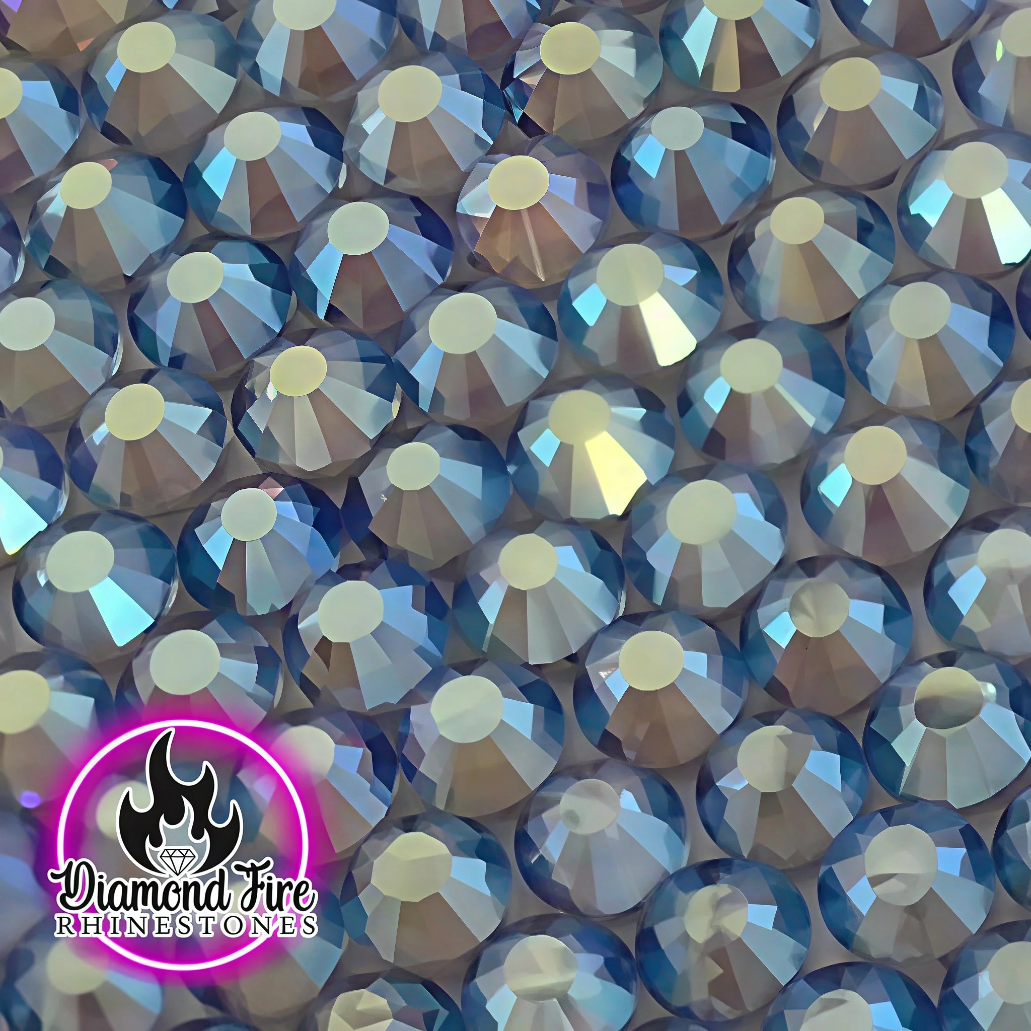 Flatback Celestial Black Diamond Glass Rhinestones