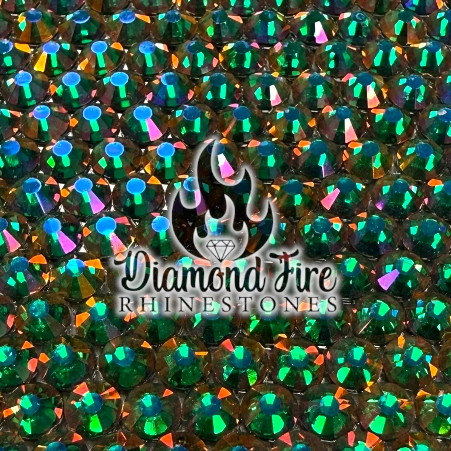 Flatback Mirage Emerald Glass Rhinestones