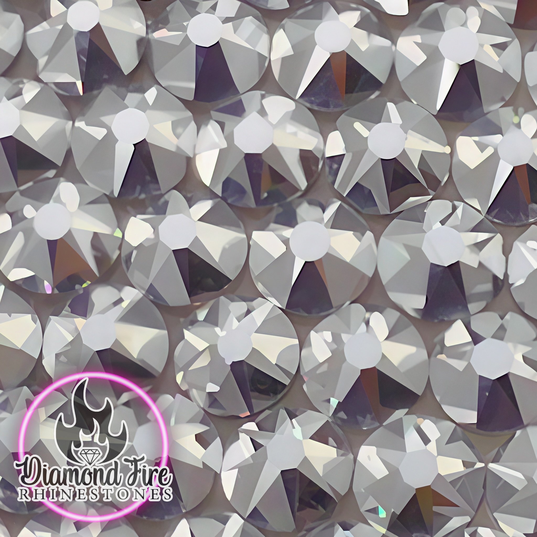 Brilliant 8x8 Cut Crystal Labrador Flatback Glass Rhinestones
