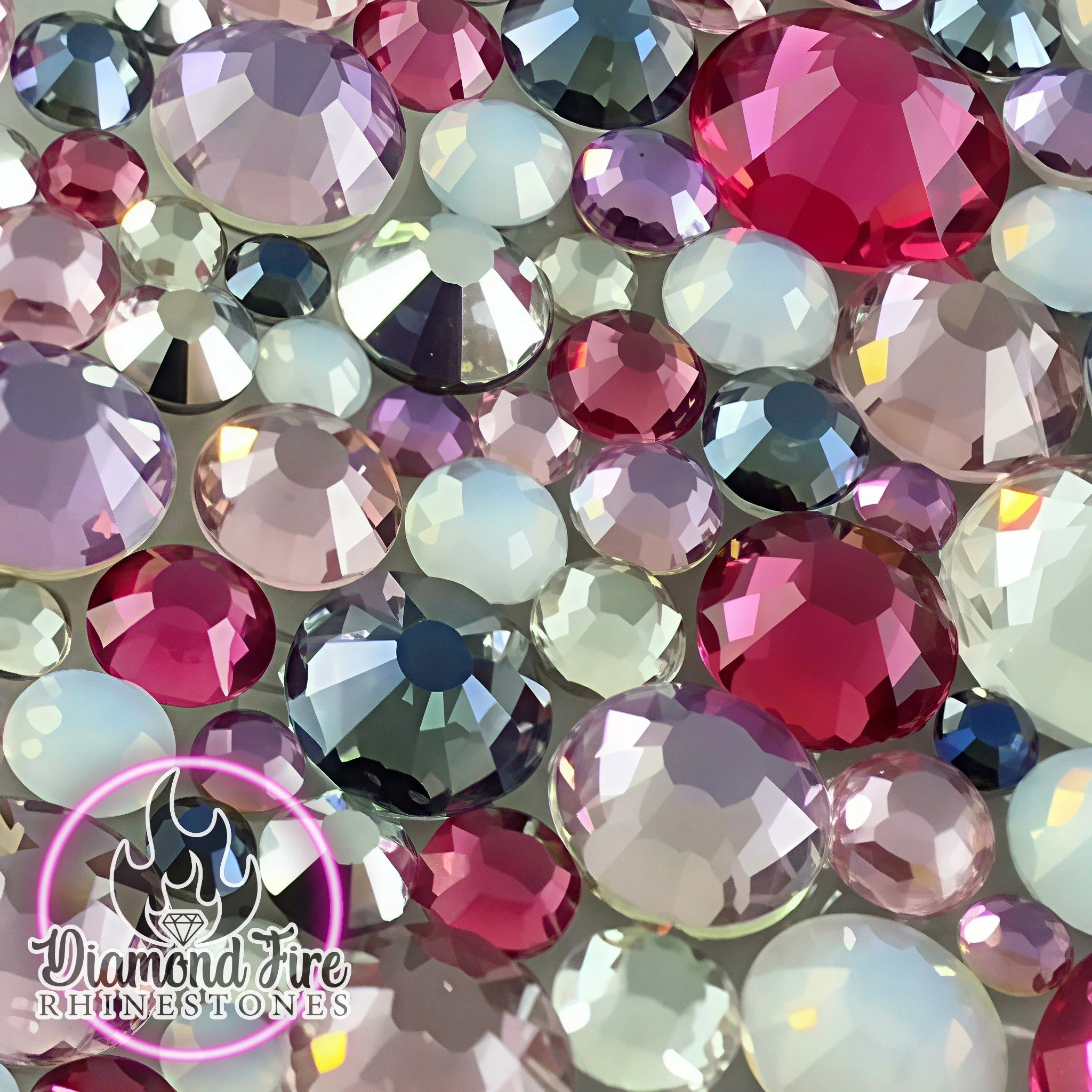 Steel Magnolia Glass Rhinestone Mix