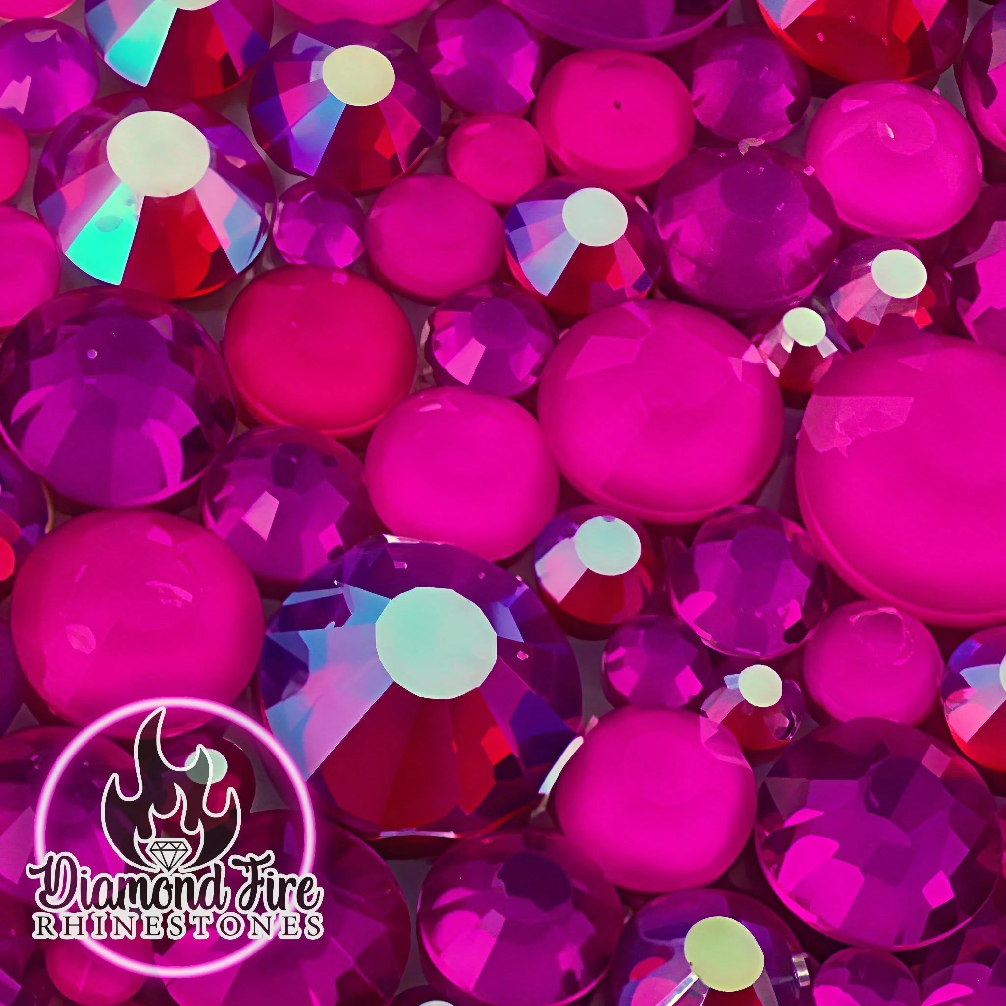 Pink Pop Custom Glass Rhinestone Mix