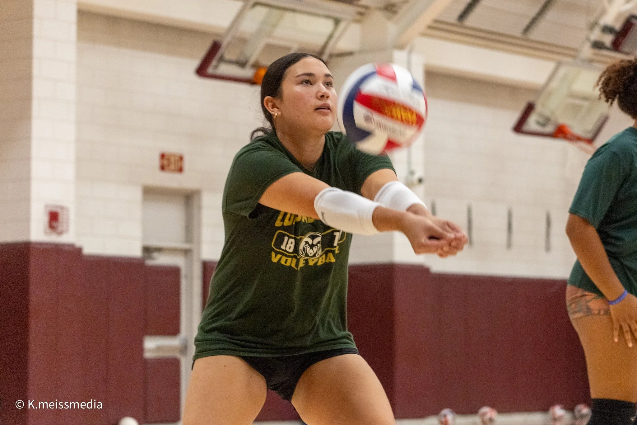 passing a volleyball