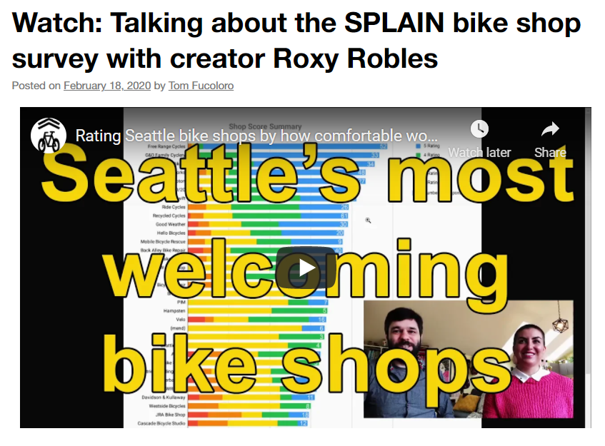 Seattle Bike Blog Interview