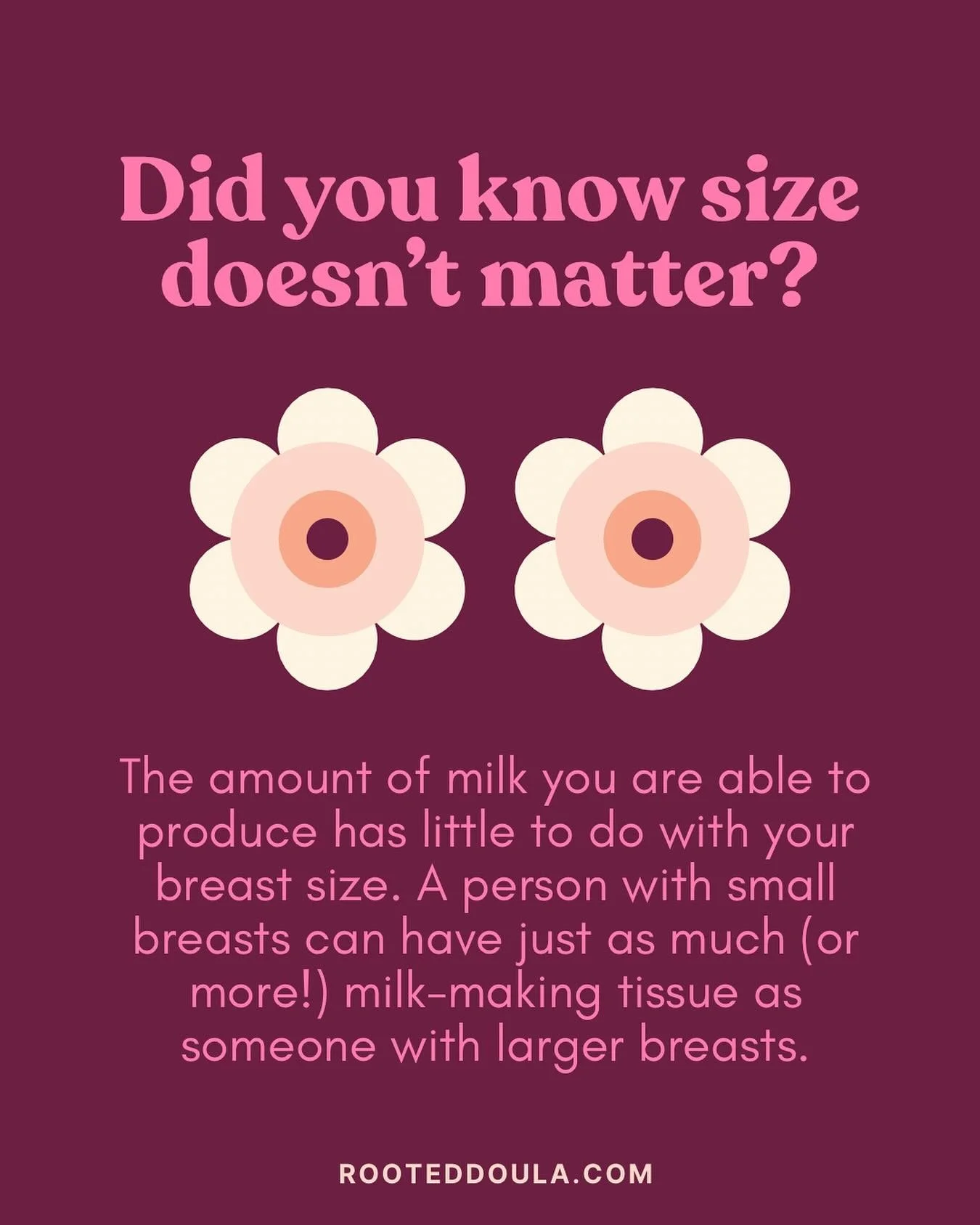 It’s not the size that matters, it’s how you use ‘em!
🍈🍈
The most important piece to a robust milk supply is frequent and effective milk removal. Doulas + IBCLC lactation consultants are the lactation support dream team 🤝
#doula