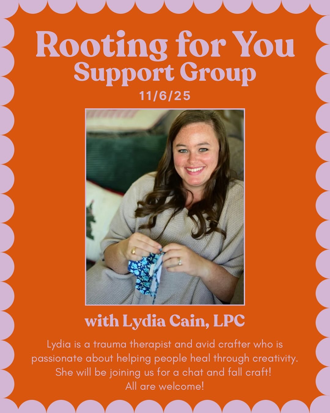 So excited for this one! @lydiacainlpc is joining us to lead a fall craft and chat about mental health in motherhood and the healing that can come from making something with your hands 🫶

Thursday, November 6th
10:30 am - 12 pm
10609 IH-10 W, Ste 20