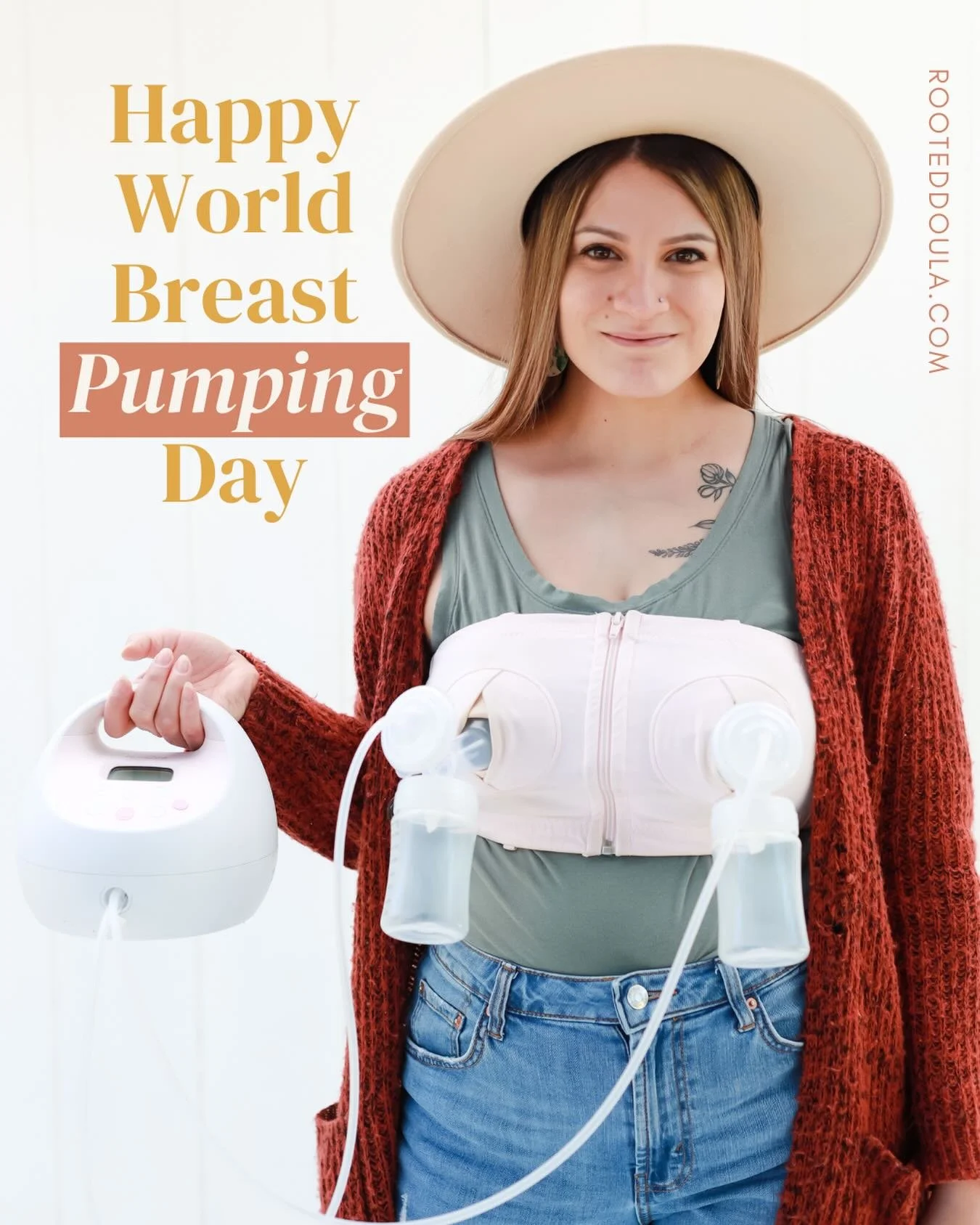 Will never stop loving this picture of @newbirth_doula at our branding photoshoot back in 2021. We asked the doulas to bring something that encapsulated who they are or represented a hobby of theirs. At the time, Ashleigh had been exclusively pumping