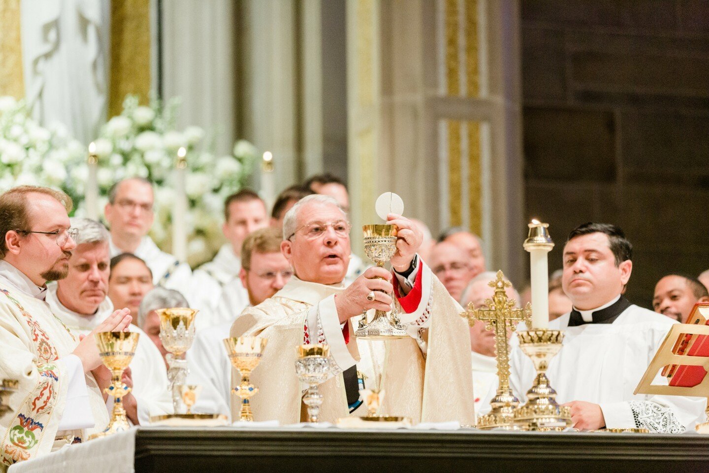 Traditionally held on Holy Thursday, but moved to Tuesday out of practicality, The Chrism Mass is a celebration of the entire archdiocese as priests, deacons, religious, and laity, gather with the archbishop and all our bishops as a family of faith.
