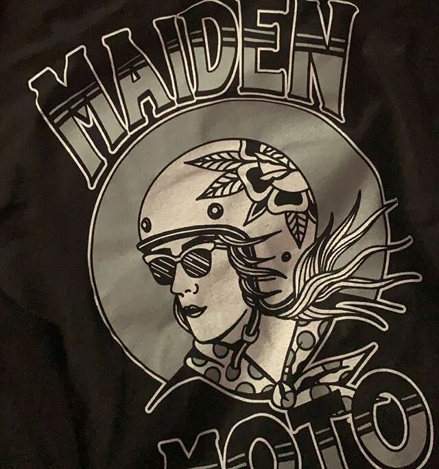 Did you grab a shirt yet? They&rsquo;re restocked on maidenmoto.com - and stay tuned, more styles comin&rsquo; soon!
Some of our artists will be creating a limited run of shirts with their artwork!

#maidenmoto #maidenmotoartshow #womenwhoride #harle
