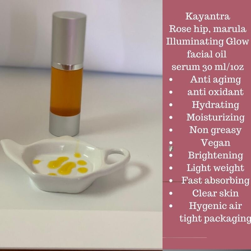 Rose hip and marula Illuminating glow facial oil serum 30 ml/ 1 oz